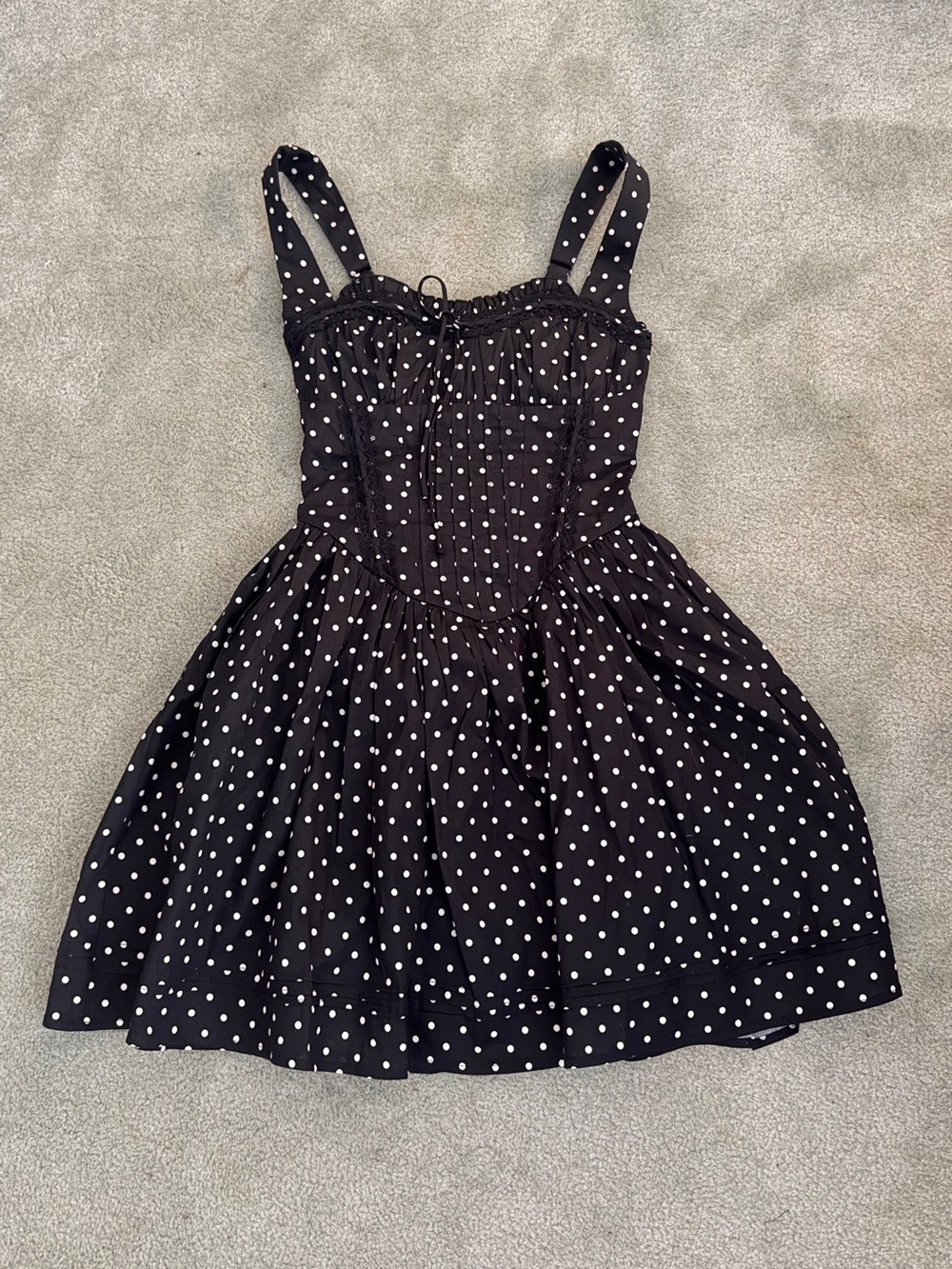 NWT Jessica Simpson Black Polkadot Dress